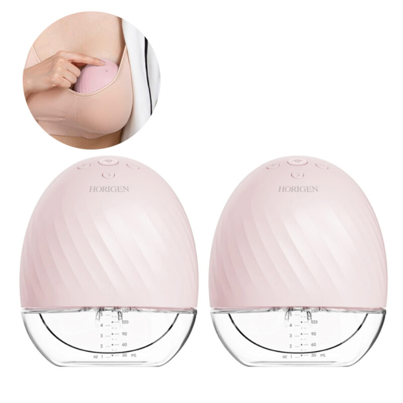 Combo Extractor de leche Materna Inalámbrico Horigen Rosa Úpale x  2 unidades