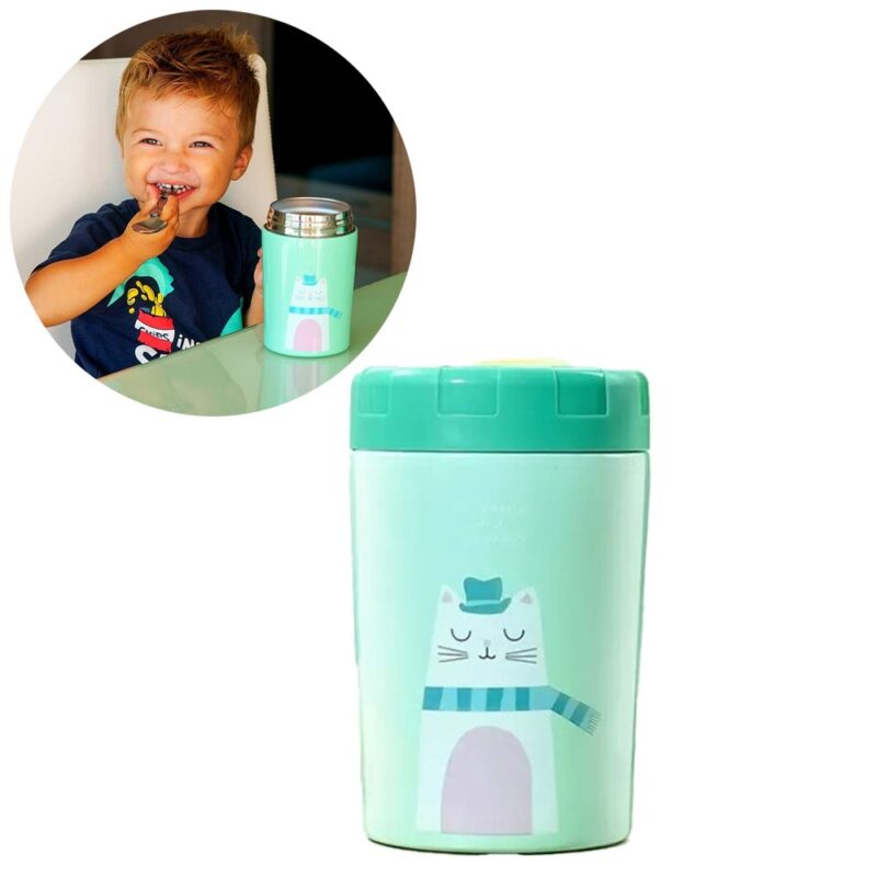 Taza Térmica 400 ml Verde Gato Úpale