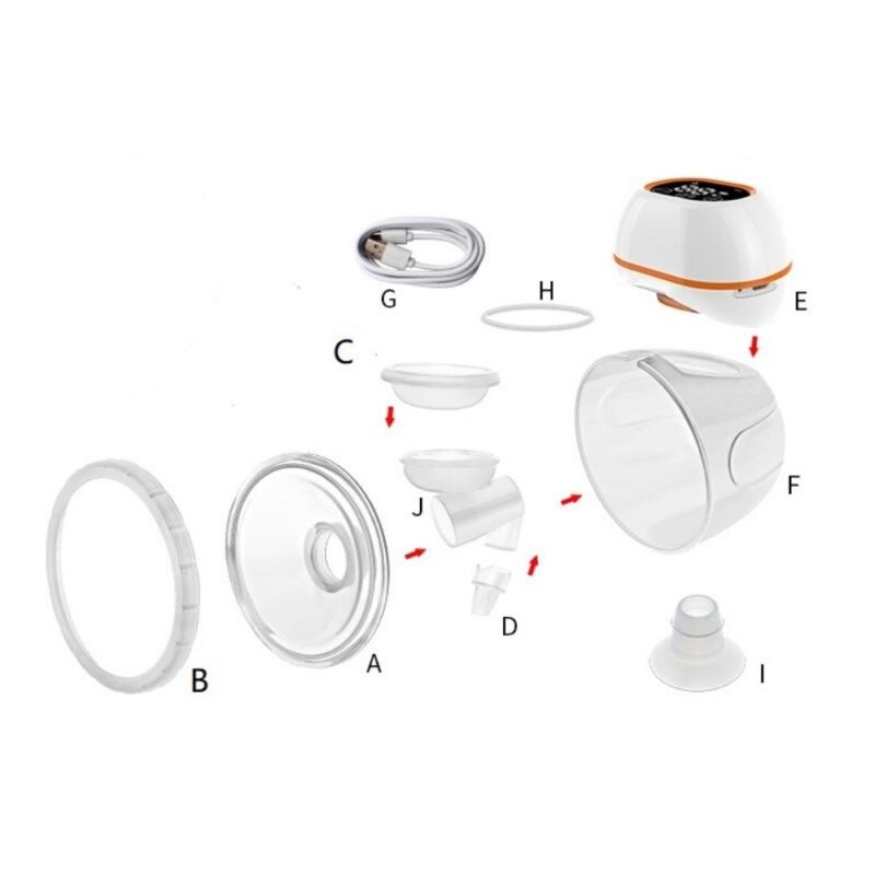 Extractor Inalámbrico Zrx-0201 Cmbear + Vasos Recolectores De Leche Materna x 6 - Imagen 4