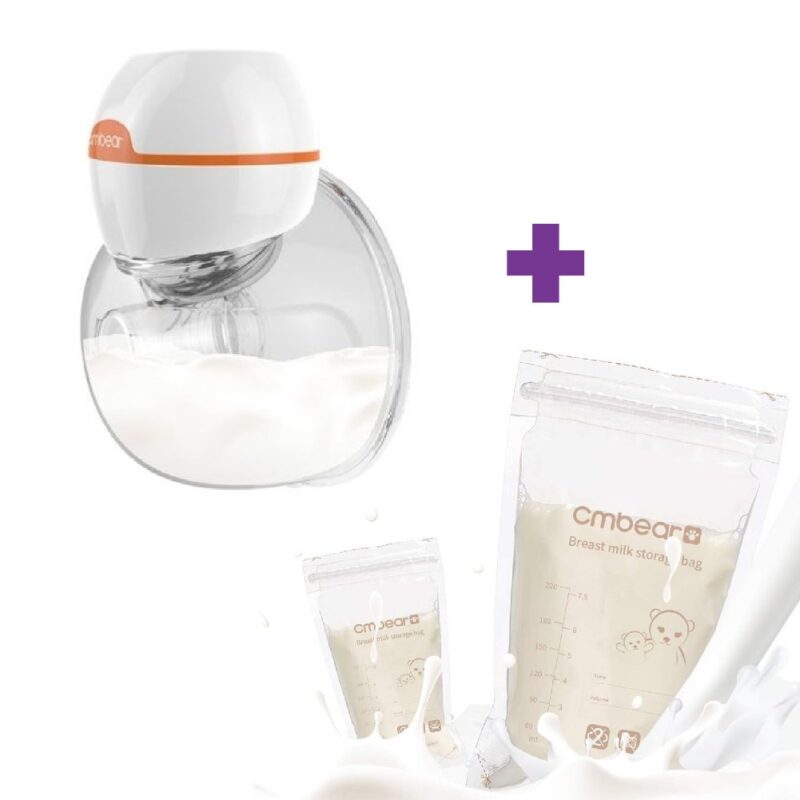 Extractor Inalámbrico Zrx-0201 Cmbear + Fundas De Recolección De Leche 30 unidades