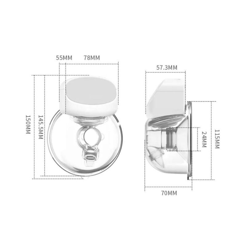 Combo Extractor de leche Materna Inalámbrico Eléctrico S10 Gris Úpale x 2 unidades - Imagen 2
