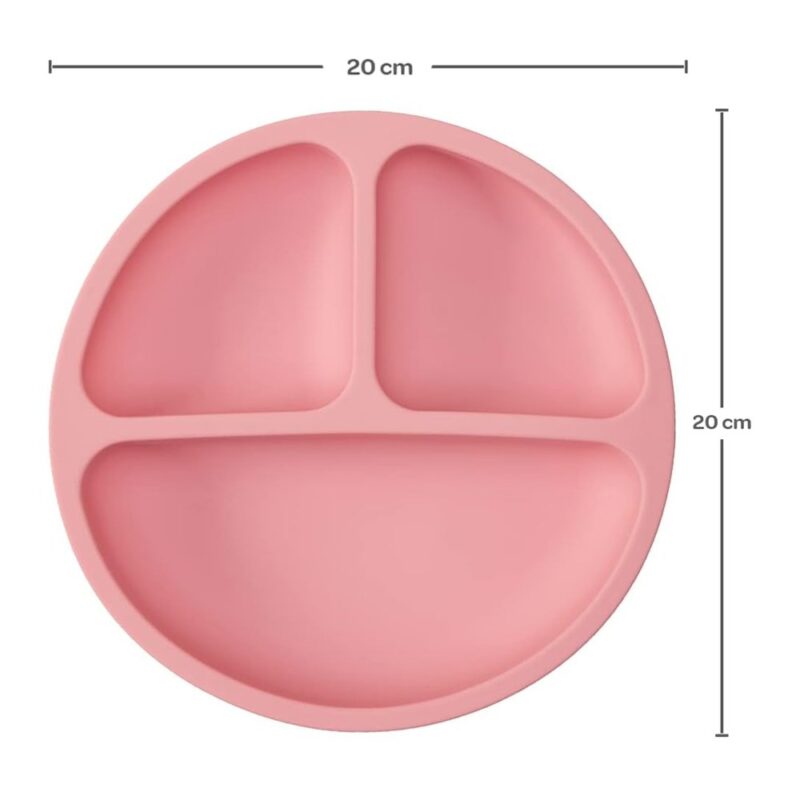 Plato De Silicona Rosa 4 Ventosas Úpale - Imagen 3
