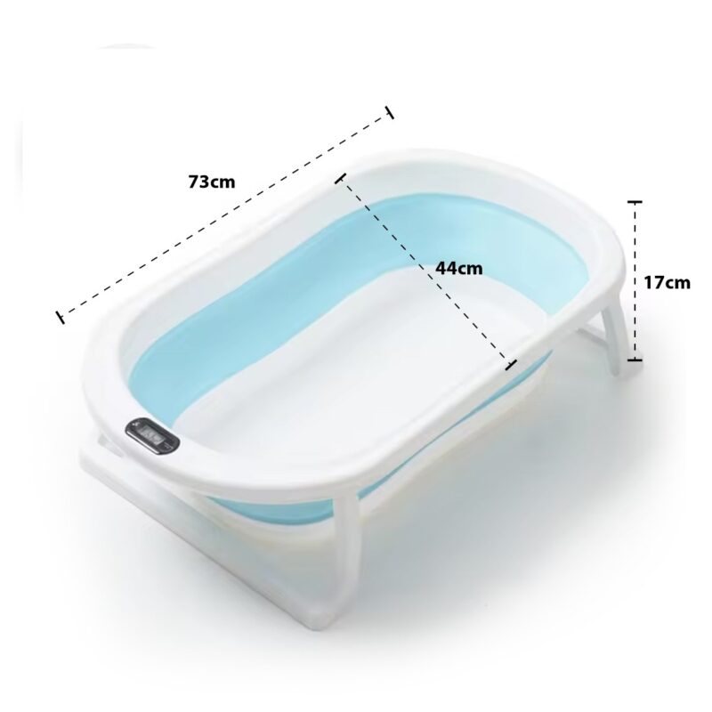 Bañera para Bebés Retráctil Con Termómetro Celeste B15 Úpale - Imagen 2
