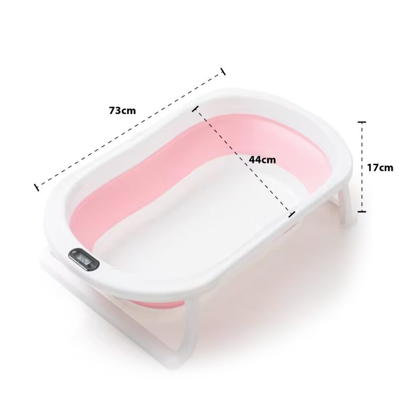 Bañera para Bebés Retráctil Con Termómetro Rosa B16 Úpale - Imagen 2