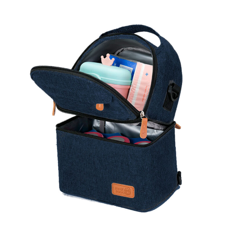 Bolso Térmico para Leche Materna Azul / Cierre Cafe + 2 Pilas De Hielo Úpale - Imagen 4