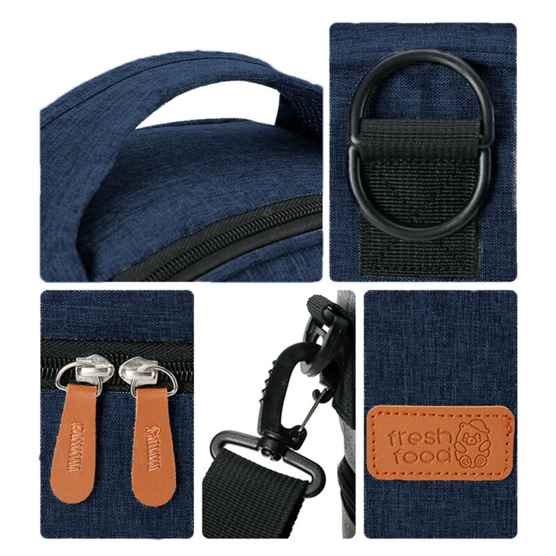 Bolso Térmico para Leche Materna Azul / Cierre Cafe + 2 Pilas De Hielo Úpale - Imagen 2