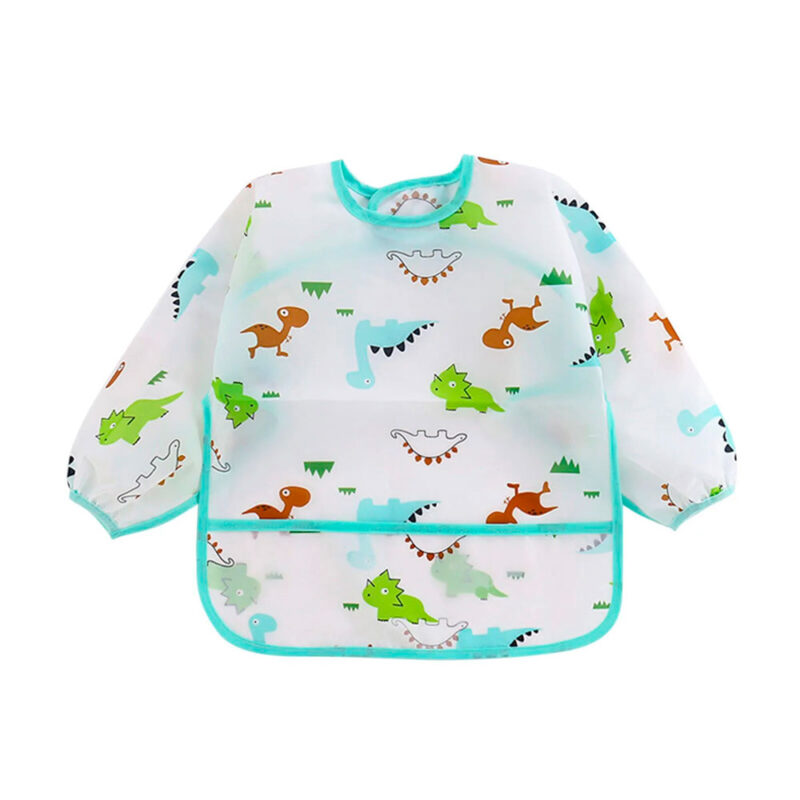 Babero Mangas Largas Impermeable Dinosaurio 0 a 2 años Úpale