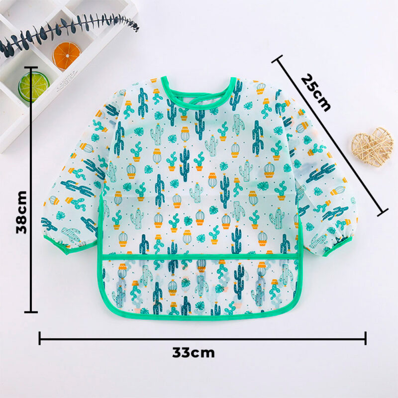 Babero Mangas Largas Impermeable Cactus Úpale - Imagen 2