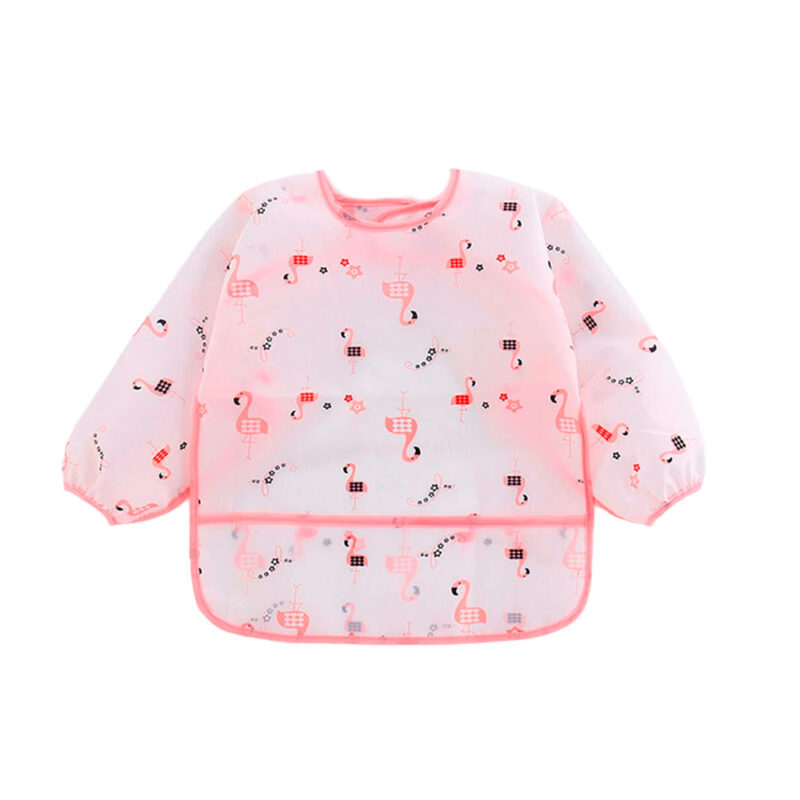 Babero Mangas Largas Impermeable Flamingo 0 a 2 años Úpale
