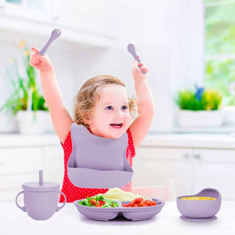 Kit De Alimentación para bebés 6 piezas Morado Úpale - Imagen 2