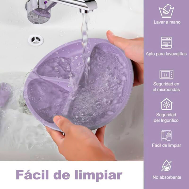 Kit De Alimentación para bebés 6 piezas Morado Úpale - Imagen 3
