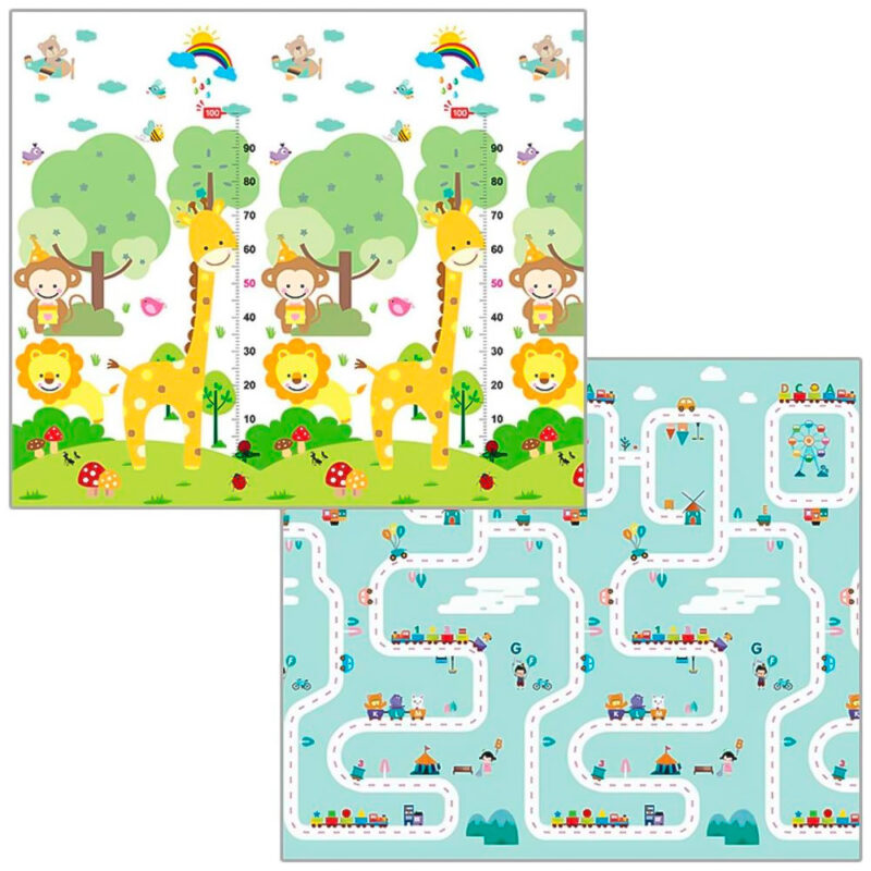Alfombra de Gateo para Bebés Pista Tren / Selva Úpale