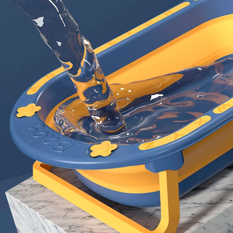 Bañera para Bebés Retráctil Azul-Amarillo Úpale - Imagen 4