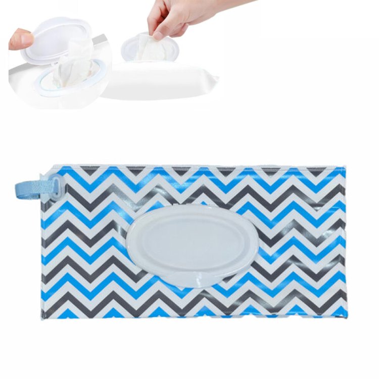 Estuche Porta Pañito Úpale Azul Y Negro