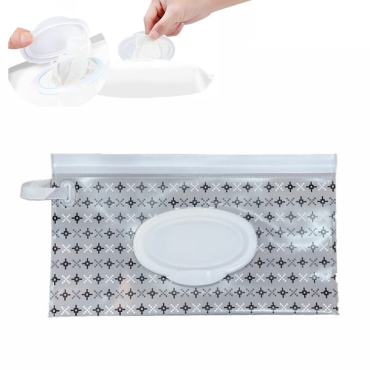 Estuche Porta Pañito Úpale Gris Y Negro