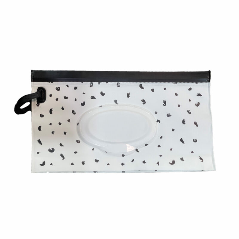 Estuche Porta Pañito Úpale Blanco Puntos Negros - Imagen 2