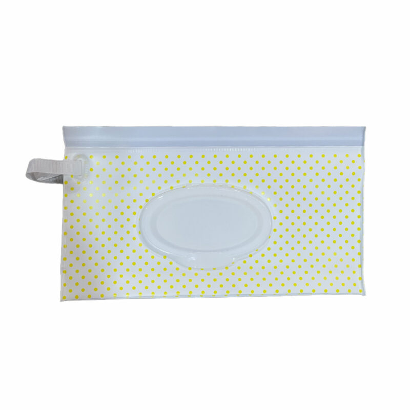 Estuche Porta Pañito Úpale Blanco Puntos Amarillos - Imagen 4
