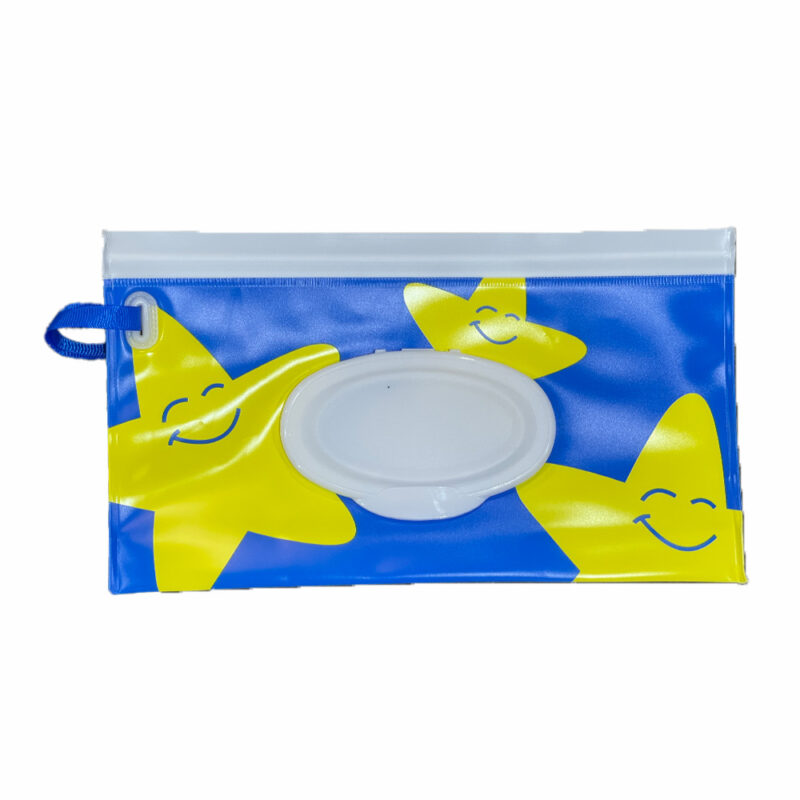 Estuche Porta Pañito Úpale Azul Estrellas Amarillas - Imagen 2