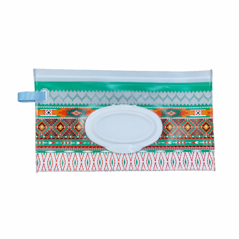 Estuche Porta Pañito Úpale Verde Y Blanco - Imagen 2