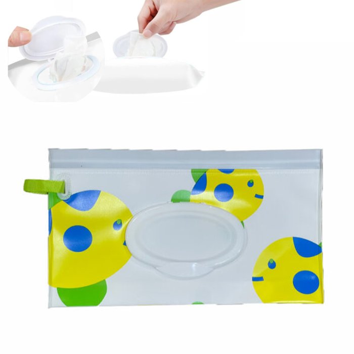 Estuche Porta Pañito Úpale Blanco Peces