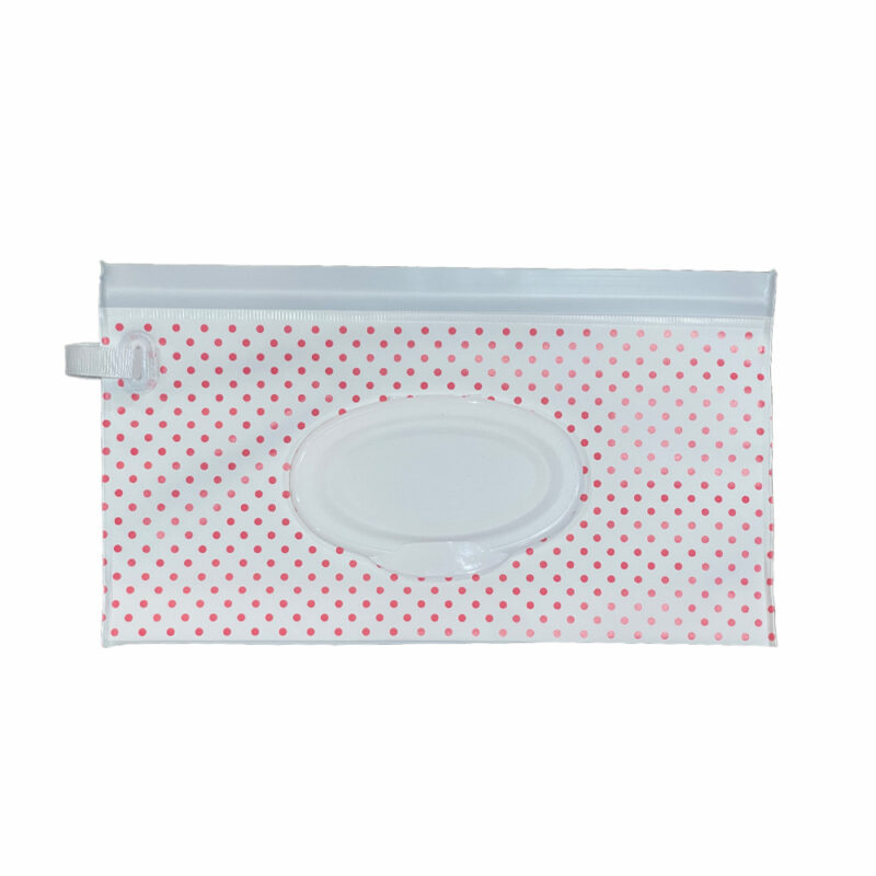 Estuche Porta Pañito Úpale Blanco Puntos Rojos - Imagen 2