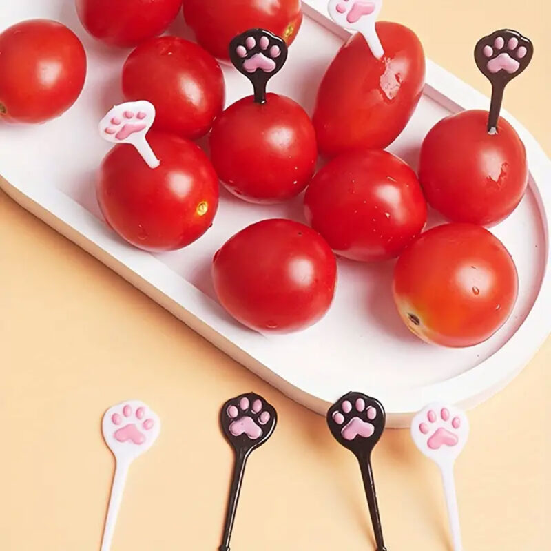 Pincho Palillo De Comida Patita Gato X8 Úpale - Imagen 2