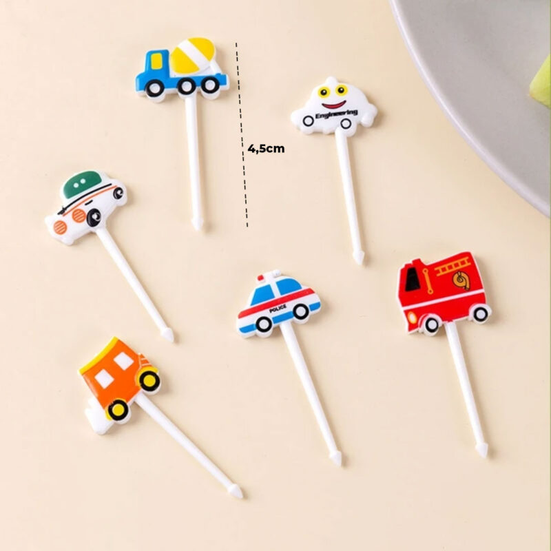 Pincho Palillo De Comida Carros X6 Úpale - Imagen 2