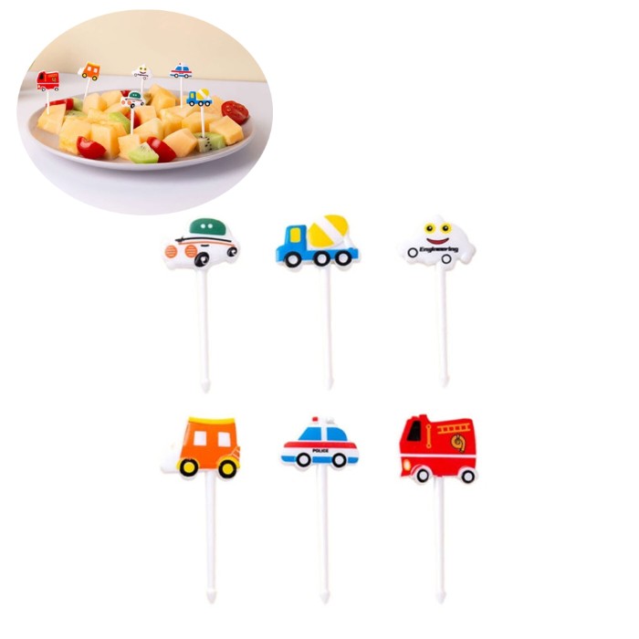 Pincho Palillo De Comida Carros X6 Úpale