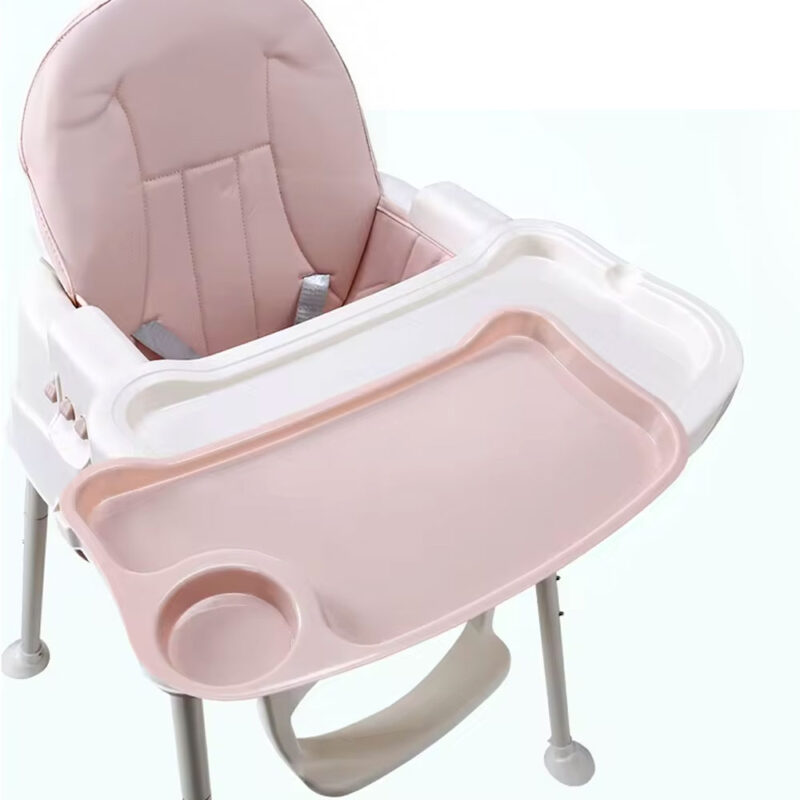 Silla De Comer Isabella Rosa Con Ruedas Y Reposa Pies Úpale - Imagen 4