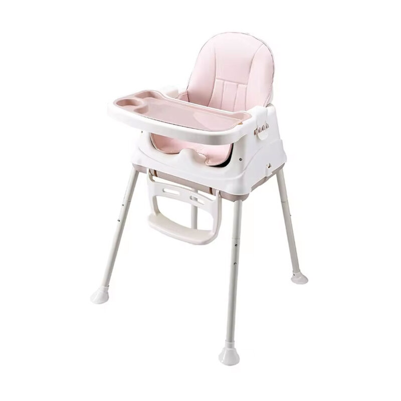 Silla De Comer Isabella Rosa Con Ruedas Y Reposa Pies Úpale - Imagen 5