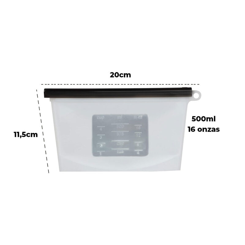 Funda De Silicona Para Alimentos 500 Ml Blanco Úpale - Imagen 4