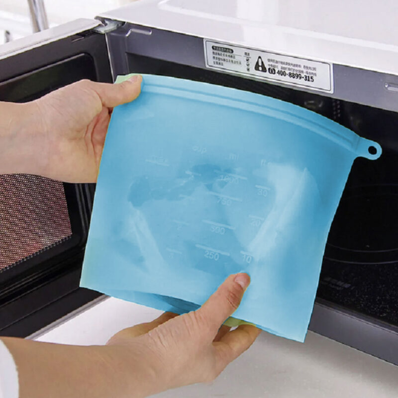 Funda De Silicona Para Alimentos 500 Ml Celeste Úpale - Imagen 3