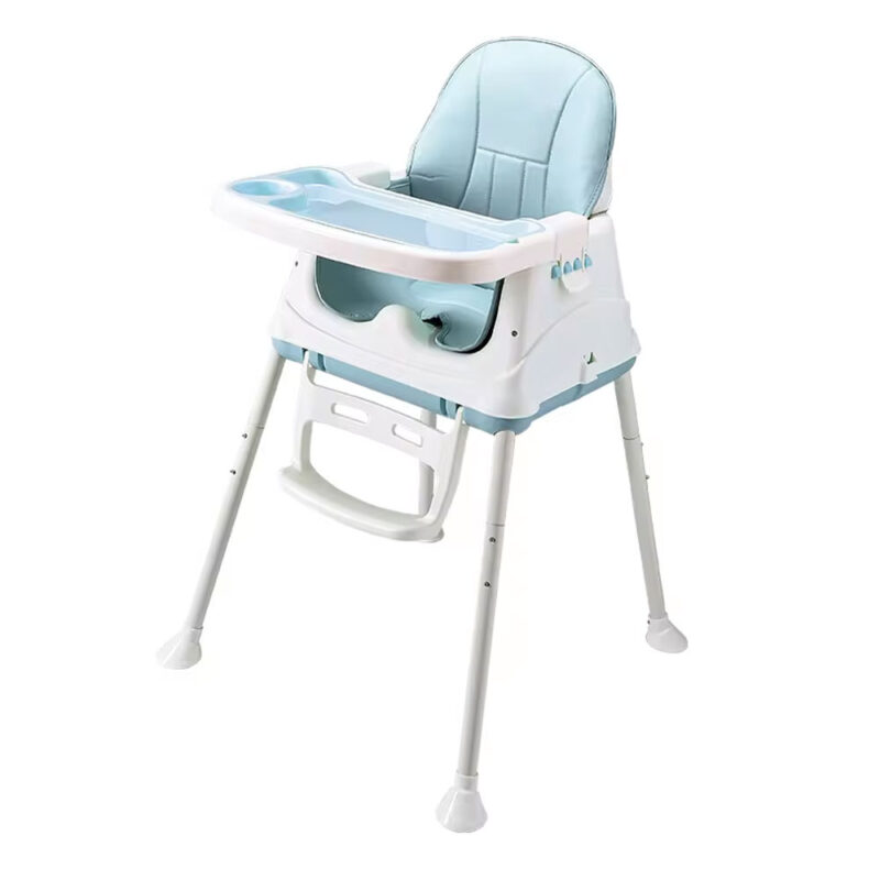 Silla De Comer Isabella Celeste Con Ruedas Y Reposa Pies Úpale