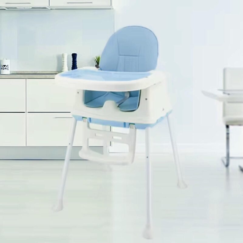 Silla De Comer Isabella Celeste Con Ruedas Y Reposa Pies Úpale - Imagen 7