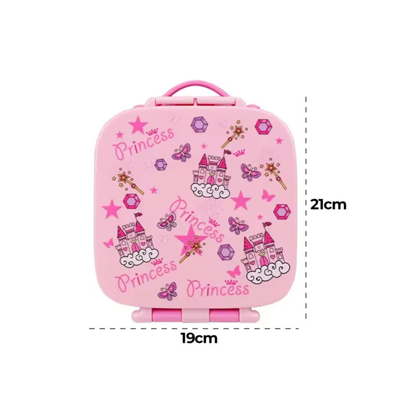Lonchera Bento Rosa Princesa 3 Divisiones Úpale - Imagen 3