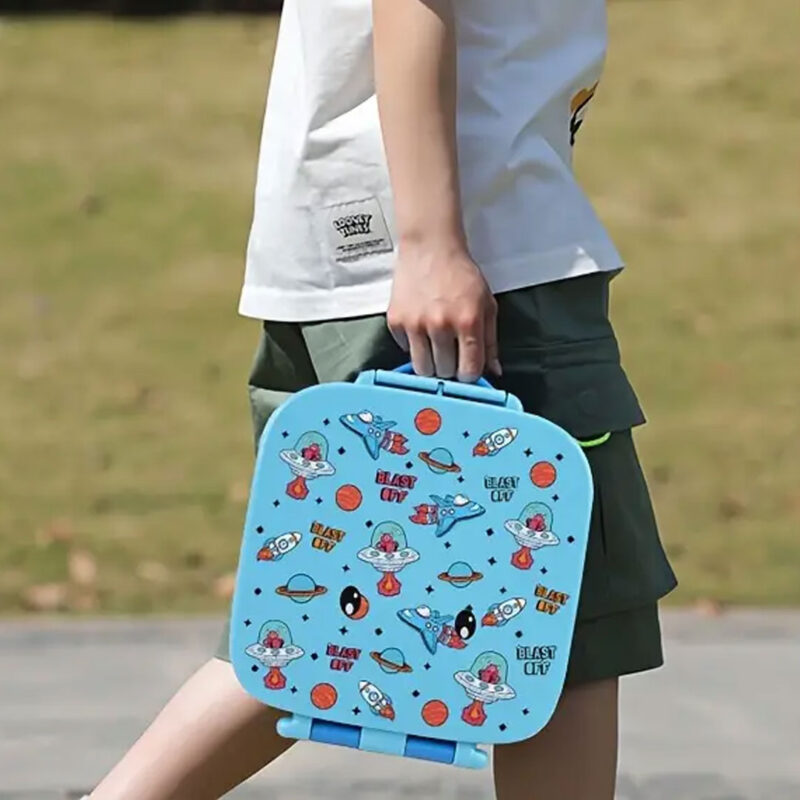 Combo Lonchera para niños + Termo azul - Imagen 2