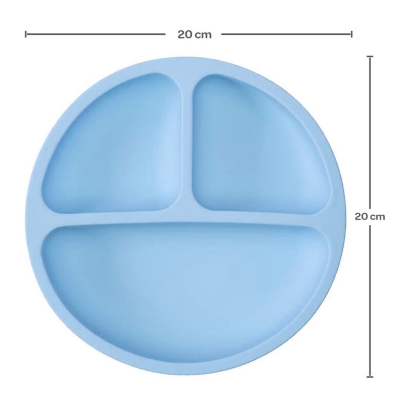 Plato De Silicona para Bebés Úpale Azul 4 Ventosas - Imagen 3