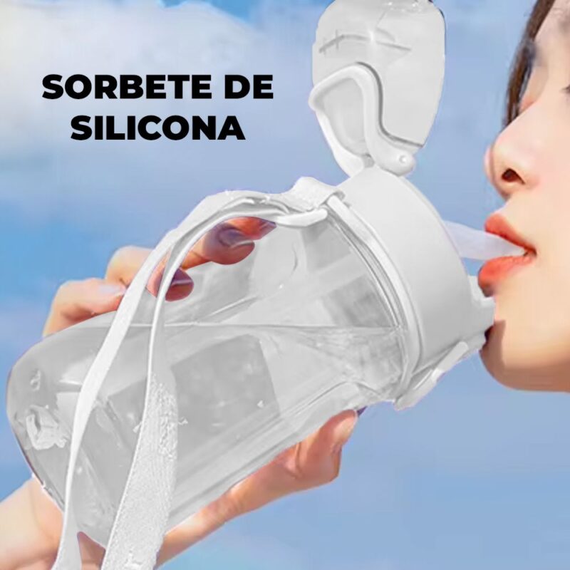 Tomatodo Plástico Para Niños Con Sorbete Oso Blanco 550ml Úpale - Imagen 2