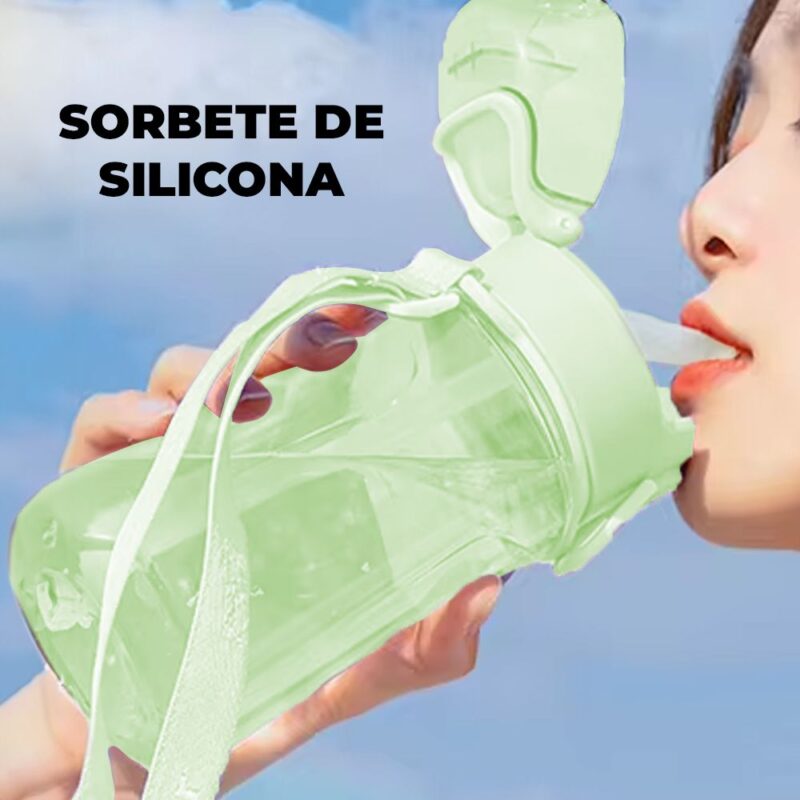 Tomatodo Plástico Para Niños Con Sorbete Dino Verde 550ml Úpale - Imagen 4