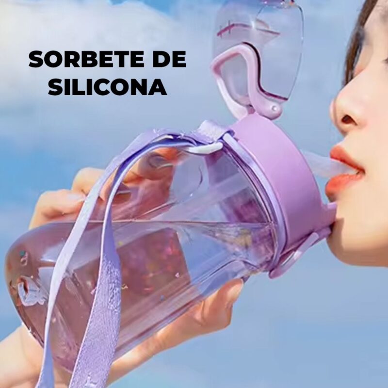 Tomatodo Plástico Para Niños Con Sorbete Unicornio Morado 550ml Úpale - Imagen 4