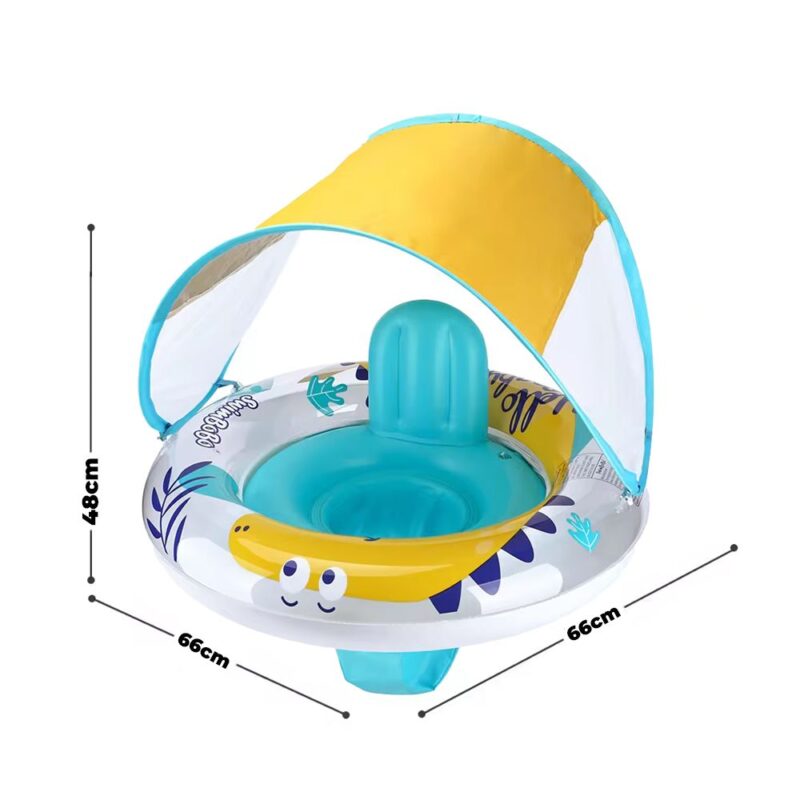 Flotador Plástico Con Techo Dino-Amarillo edad 6 a 18 Meses - Imagen 4