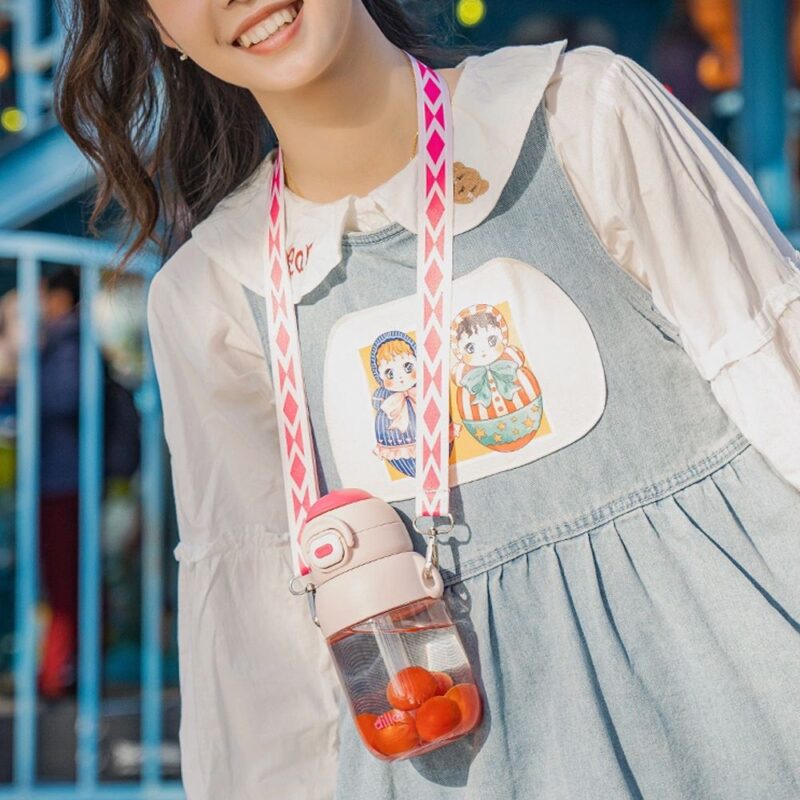 Tomatodo Plástico Para Niños Con Sorbete Rosa 650ml Úpale - Imagen 4