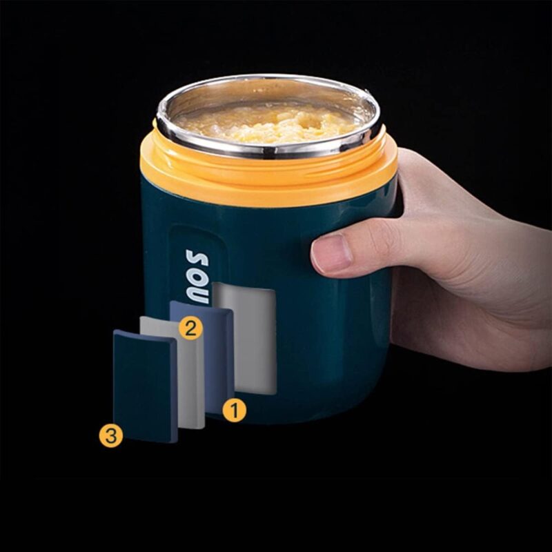 Taza Térmica Sally Verde Amarillo 480ml Úpale - Imagen 4