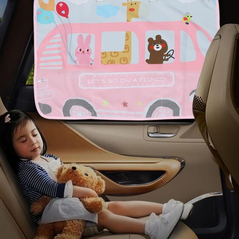 Cortina De Carro para ventanas Bus Rosa Úpale - Imagen 5