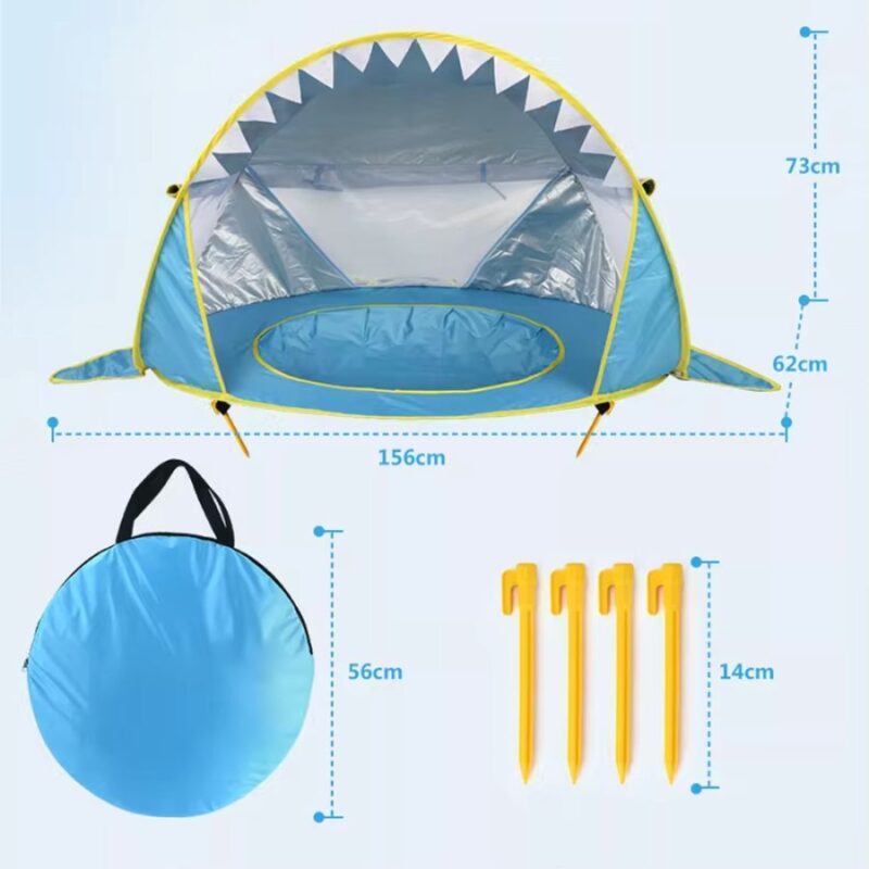 Carpa Con Piscina De Playa Celeste Úpale - Imagen 2