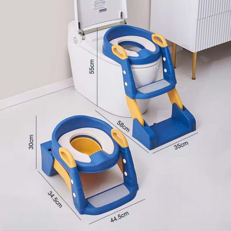 Escalera De Baño Y Bacenilla Para Bebé Azul/Amarillo Úpale - Imagen 2