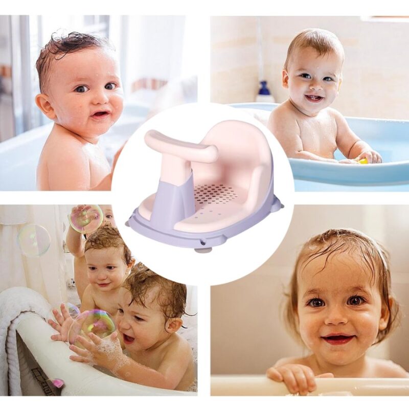 Asiento De Ducha Para Bebé Rosado Úpale - Imagen 3