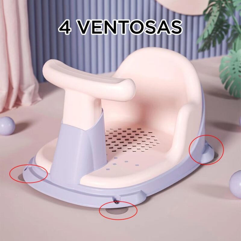Asiento De Ducha Para Bebé Rosado Úpale - Imagen 4