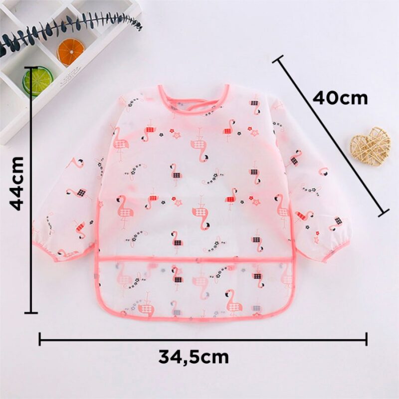Babero Mangas Largas Impermeable Flamingo 2 a 4 Años Úpale - Imagen 2