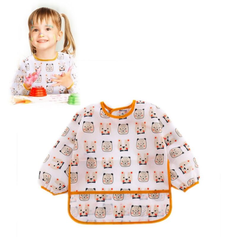 Babero Mangas Largas Impermeable Oso 2 a 4 Años Úpale